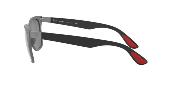 Sonnenbrillen Ray-Ban Scuderia Ferrari Collection RB 4195M (F6056G) farbe matte grey form quadratisch gläser grey mirror silver