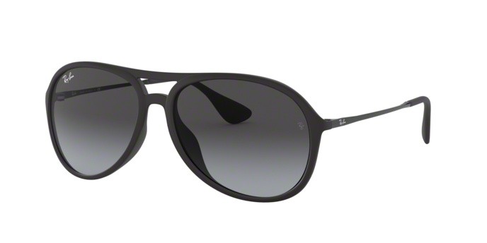 Sonnenbrillen Ray-Ban Alex RB 4201 (622/8G) farbe rubber black form aviator gläser grey gradient