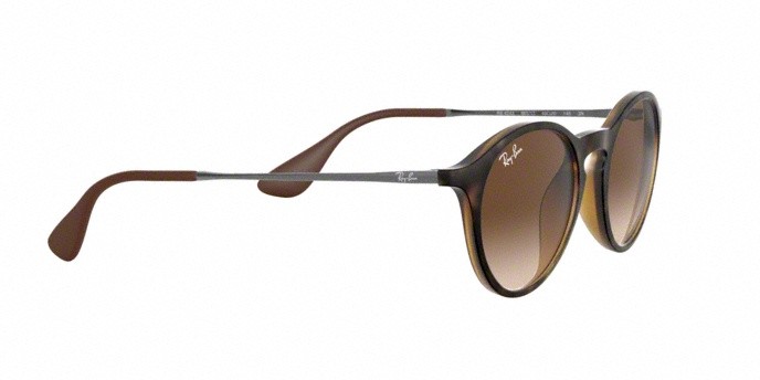 Sonnenbrillen Ray-Ban RB 4243 (865/13) farbe rubber havana form pantos gläser brown gradient dark brown