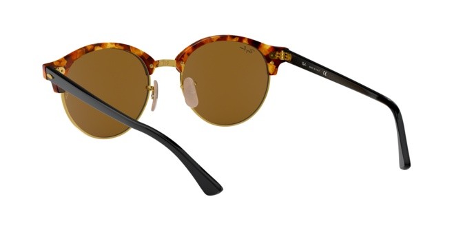 Sonnenbrillen Ray-Ban Clubround RB 4246 (1160) farbe spotted brown havana form pantos gläser brown