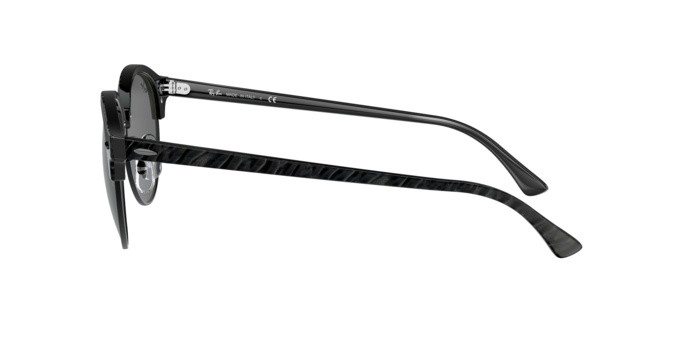 Sonnenbrillen Ray-Ban Clubround RB 4246 (1305B1) farbe top wrinkled black on black form rund gläser dark grey