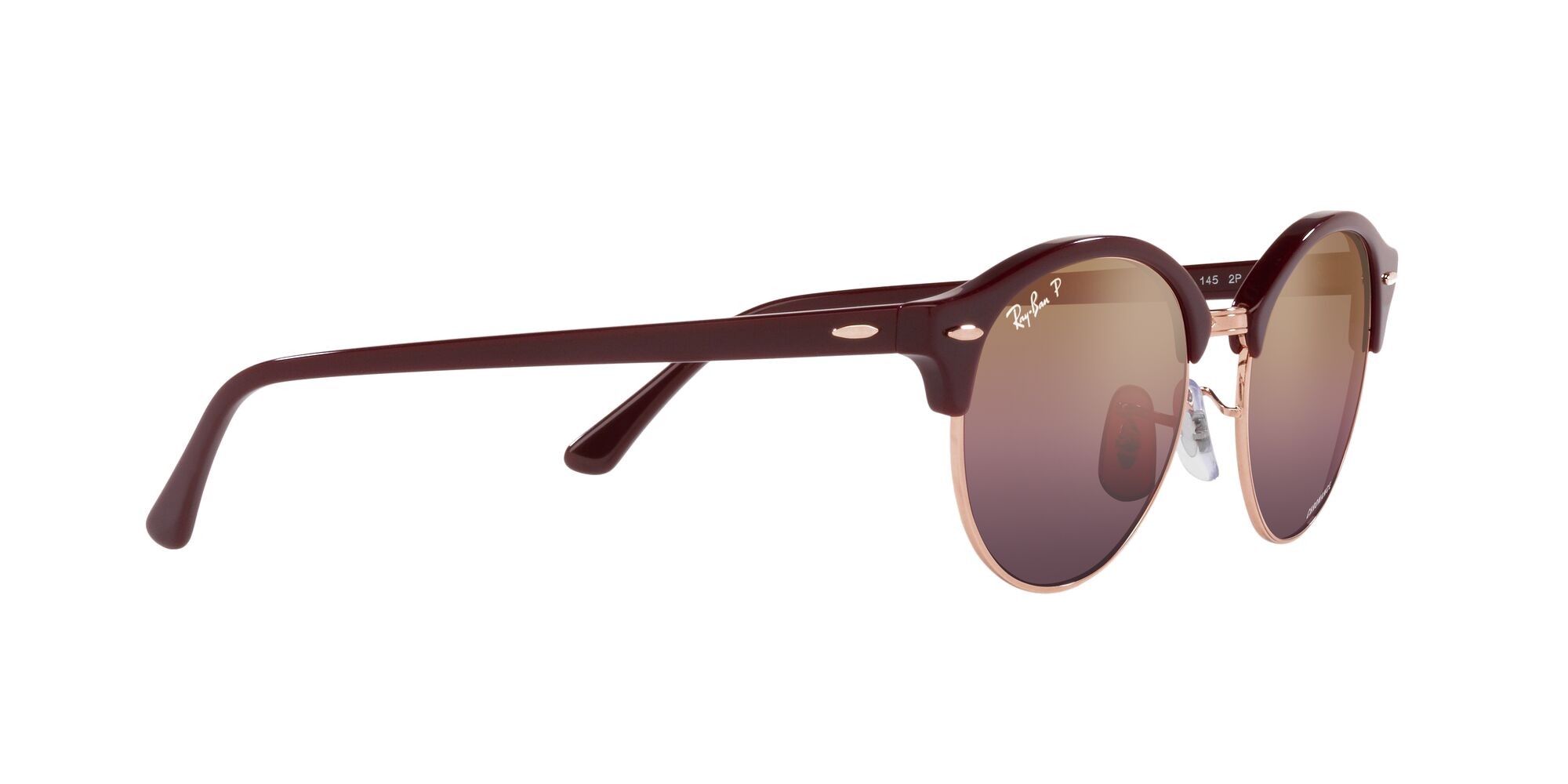 Sonnenbrillen Ray-Ban Clubround RB 4246 (1365G9) farbe bordeaux form rund gläser rosso sfumato