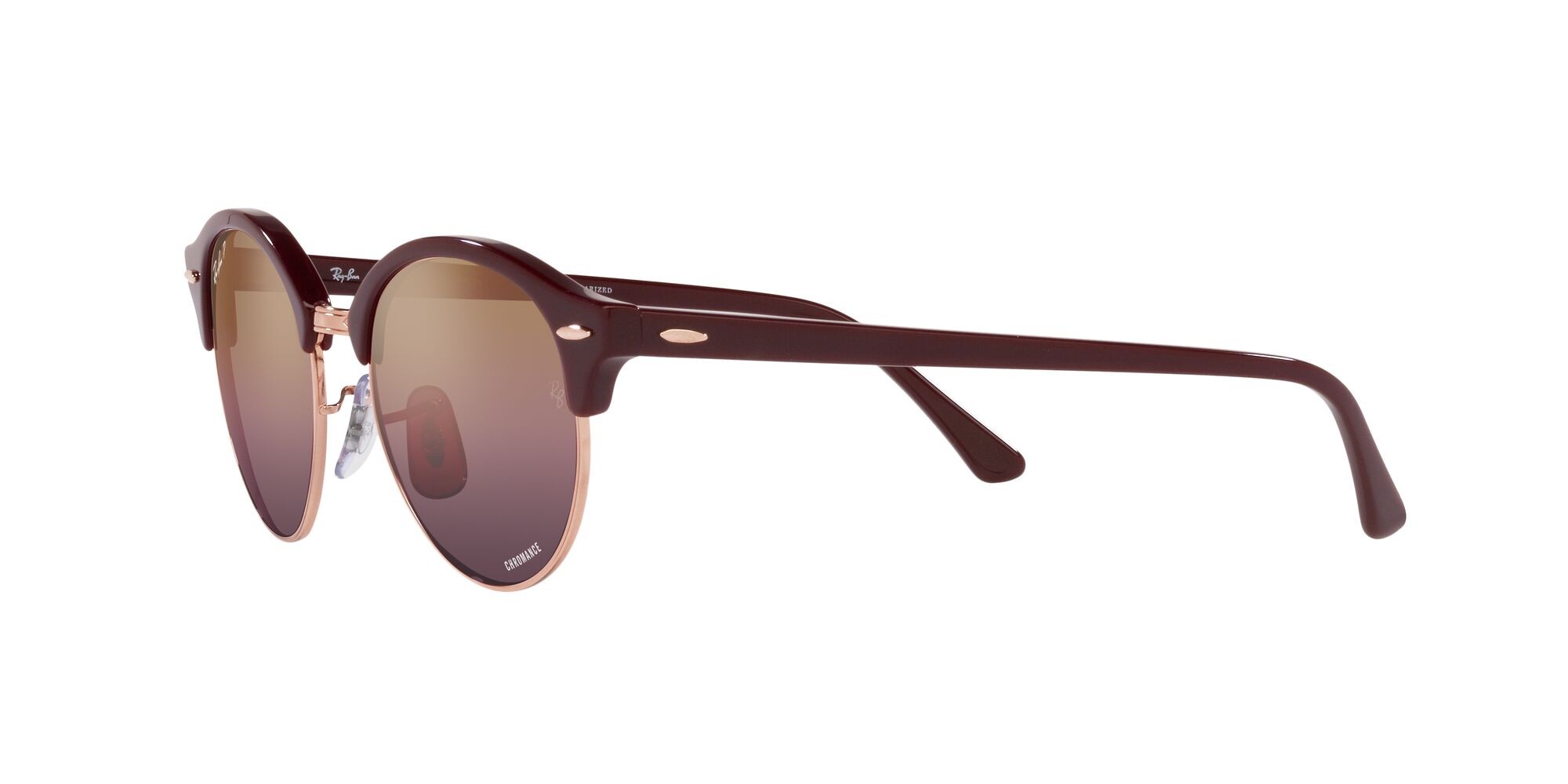 Sonnenbrillen Ray-Ban Clubround RB 4246 (1365G9) farbe bordeaux form rund gläser rosso sfumato
