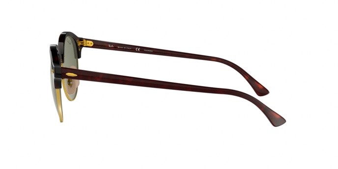 Sonnenbrillen Ray-Ban Clubround Classic RB 4246 (990/58) farbe red havana form pantos gläser polar green