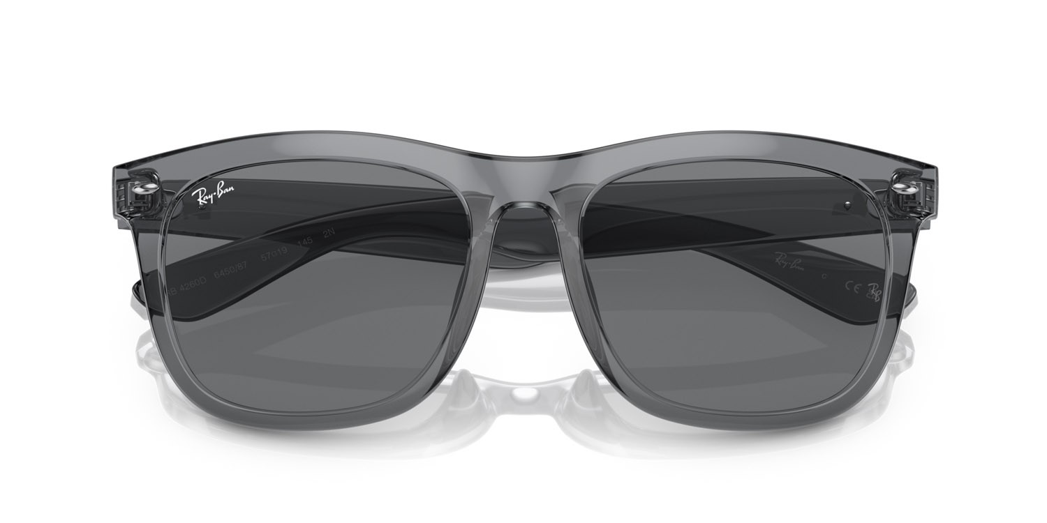 Sonnenbrillen Ray-Ban RB 4260D (645087) farbe grigio trasparente form quadratisch gläser grigio scuro
