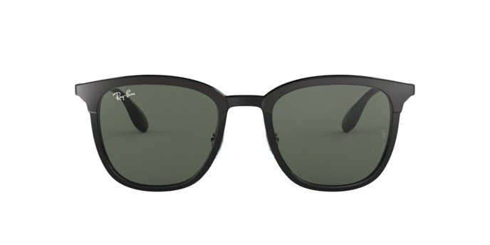 Sonnenbrillen Ray-Ban RB 4278 (628271) farbe black/matte black form quadratisch gläser green