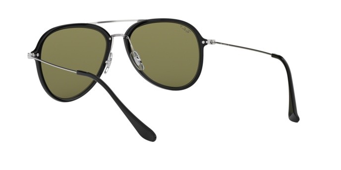 Sonnenbrillen Ray-Ban RB 4298 (601/9A) farbe black form aviator gläser polar green