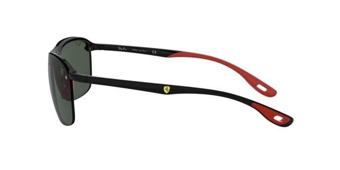 Sonnenbrillen Ray-Ban Scuderia Ferrari Collection RB 4302M (F60171) farbe black form unregelmäßig gläser dark green