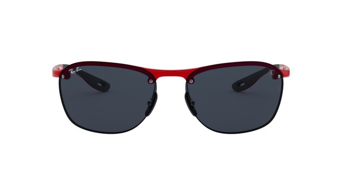 Sonnenbrillen Ray-Ban Scuderia Ferrari Collection RB 4302M (F62387) farbe red form unregelmäßig gläser dark grey
