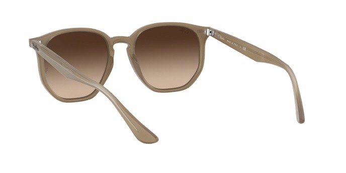 Sonnenbrillen Ray-Ban RB 4306 (616613) farbe opal beige form unregelmäßig gläser brown gradient dark brown