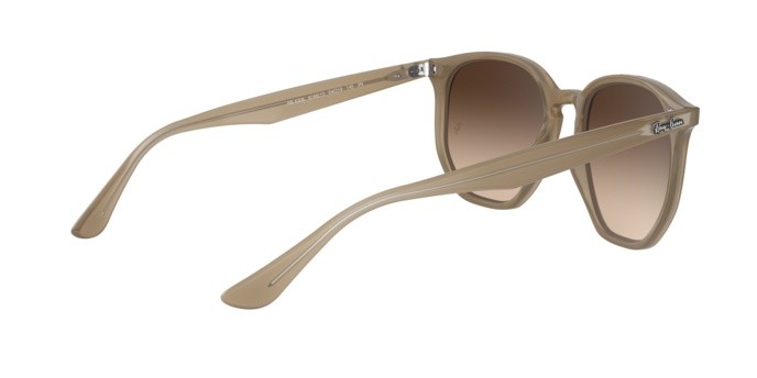 Sonnenbrillen Ray-Ban RB 4306 (616613) farbe opal beige form unregelmäßig gläser brown gradient dark brown