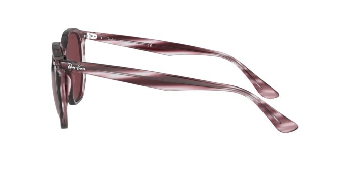 Sunglasses Ray-Ban RB 4306 (643175) color striped bordeaux havana shape irregular lenses dark violet