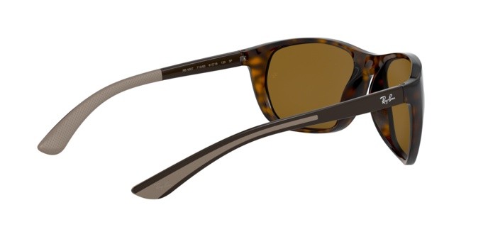 Sonnenbrillen Ray-Ban RB 4307 (710/83) farbe havana form quadratisch gläser polar brown