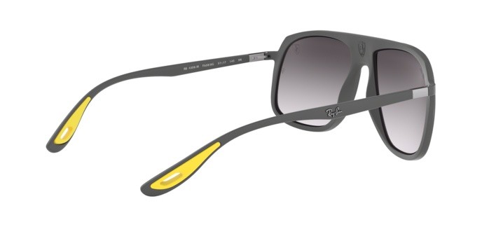 Sonnenbrillen Ray-Ban Scuderia Ferrari Collection RB 4308M (F6088G) farbe matte grey form quadratisch gläser grey gradient