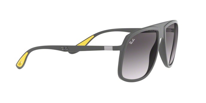 Sonnenbrillen Ray-Ban Scuderia Ferrari Collection RB 4308M (F6088G) farbe matte grey form quadratisch gläser grey gradient