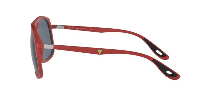 Sonnenbrillen Ray-Ban Scuderia Ferrari Collection RB 4308M (F62887) farbe matte red form quadratisch gläser grey