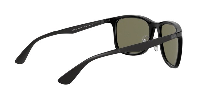 Sonnenbrillen Ray-Ban RB 4313 (601/9A) farbe black form quadratisch gläser polar green