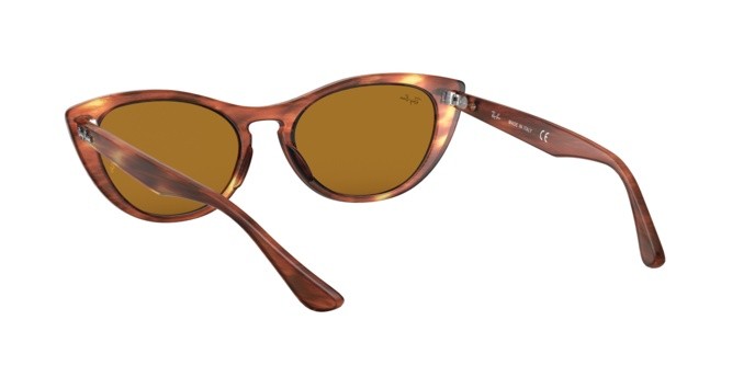 Sunglasses Ray-Ban Nina RB 4314N (954/33) color stripped brown shape cat eye lenses brown
