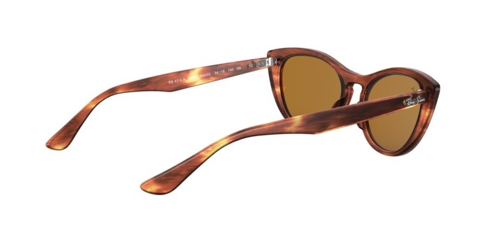 Sunglasses Ray-Ban Nina RB 4314N (954/33) color stripped brown shape cat eye lenses brown