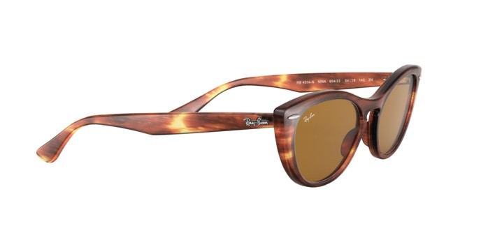 Sunglasses Ray-Ban Nina RB 4314N (954/33) color stripped brown shape cat eye lenses brown