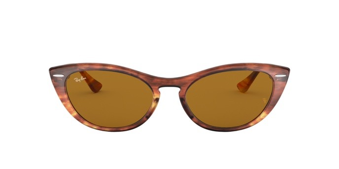 Sunglasses Ray-Ban Nina RB 4314N (954/33) color stripped brown shape cat eye lenses brown