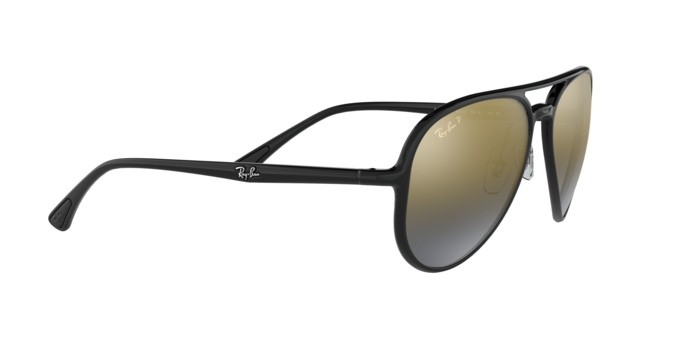 Sonnenbrillen Ray-Ban RB 4320CH (601/J0) farbe black form aviator gläser blue mirror gold