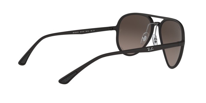 Sonnenbrillen Ray-Ban RB 4320CH (601S5J) farbe matte black form aviator gläser grey mirror