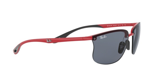 Sonnenbrillen Ray-Ban Scuderia Ferrari Collection RB 4322M (F62387) farbe red form unregelmäßig gläser dark grey
