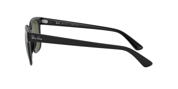 Sunglasses Ray-Ban RB 4323 (601/9A) color black shape square lenses dark green  polar