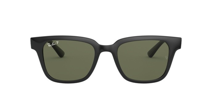 Sunglasses Ray-Ban RB 4323 (601/9A) color black shape square lenses dark green  polar