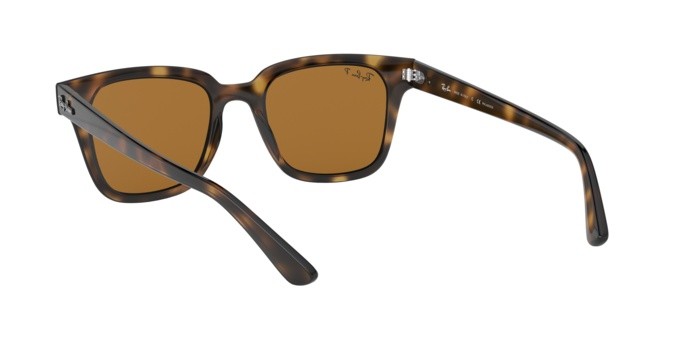 Occhiali da sole Ray-Ban RB 4323 (710/83) colore havana forma quadrato lenti polar brown