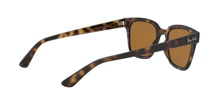 Occhiali da sole Ray-Ban RB 4323 (710/83) colore havana forma quadrato lenti polar brown