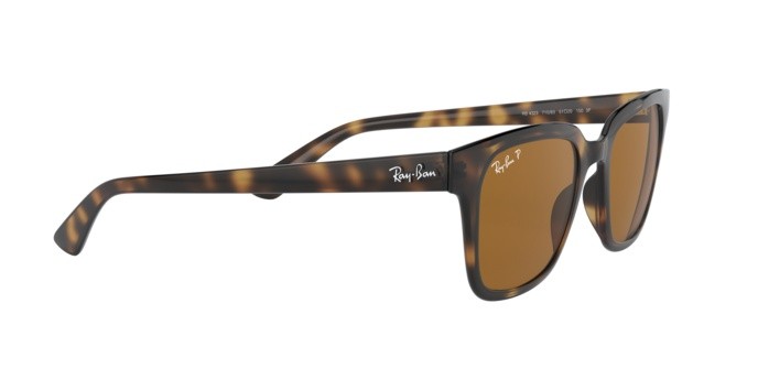 Occhiali da sole Ray-Ban RB 4323 (710/83) colore havana forma quadrato lenti polar brown
