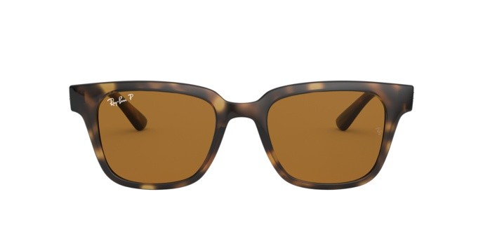 Occhiali da sole Ray-Ban RB 4323 (710/83) colore havana forma quadrato lenti polar brown