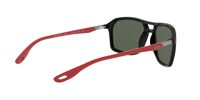 Sonnenbrillen Ray-Ban Scuderia Ferrari Collection RB 4329M (F60171) farbe black form quadratisch gläser dark green