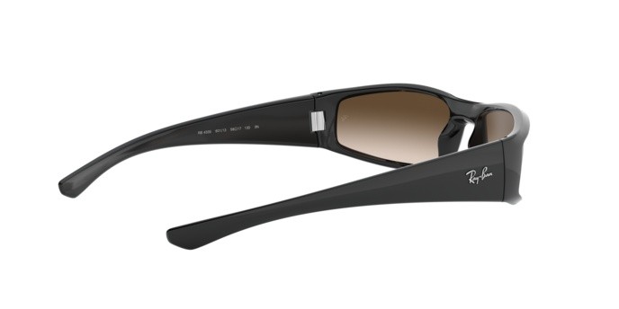 Sonnenbrillen Ray-Ban RB 4335 (601/13) farbe black form quadratisch gläser brown gradient dark brown