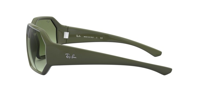 Sonnenbrillen Ray-Ban RB 4337 (64898E) farbe military green form quadratisch gläser green gradient dark green