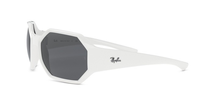Sonnenbrillen Ray-Ban RB 4337 (649187) farbe white form quadratisch gläser dark grey