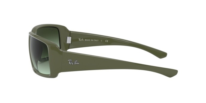 Sonnenbrillen Ray-Ban RB 4338 (64898E) farbe military green form quadratisch gläser green gradient dark green