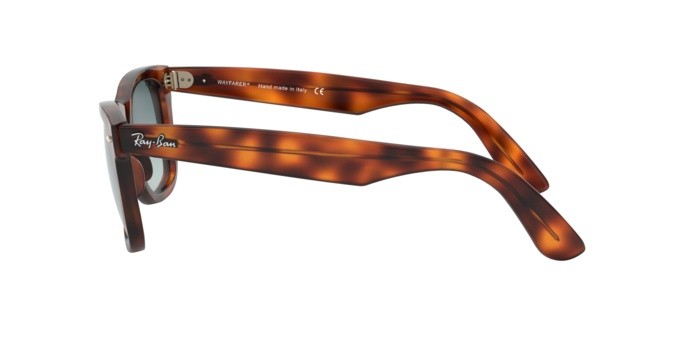 Sonnenbrillen Ray-Ban Wayfarer Ease RB 4340 (63973M) farbe red havana form quadratisch gläser blue gradient grey