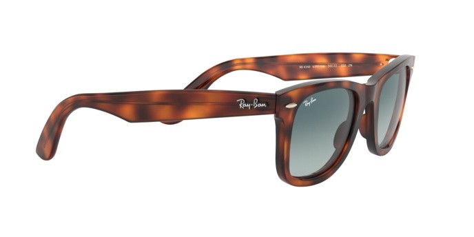 Sonnenbrillen Ray-Ban Wayfarer Ease RB 4340 (63973M) farbe red havana form quadratisch gläser blue gradient grey