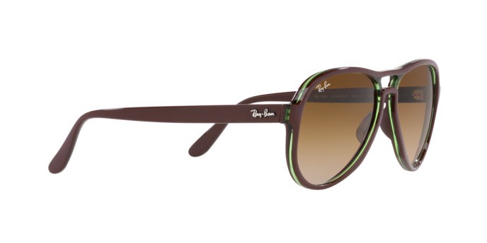 Sonnenbrillen Ray-Ban Vagabond RB 4355 (660451) farbe brown transparent green brown form aviator gläser clear gradient brown