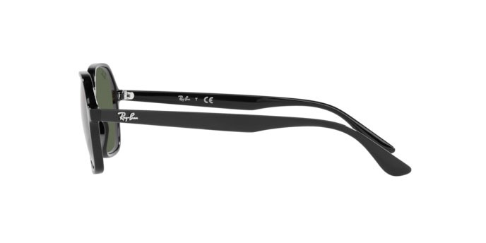 Occhiali da sole Ray-Ban RB 4361 (601/71) colore black forma irregolare lenti dark green