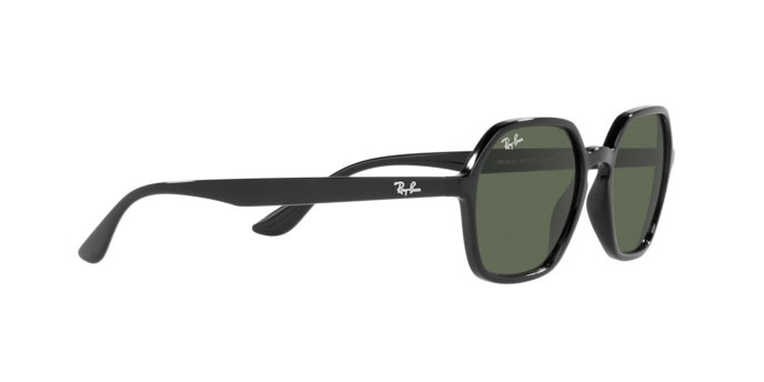 Occhiali da sole Ray-Ban RB 4361 (601/71) colore black forma irregolare lenti dark green