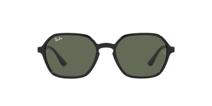 Occhiali da sole Ray-Ban RB 4361 (601/71) colore black forma irregolare lenti dark green
