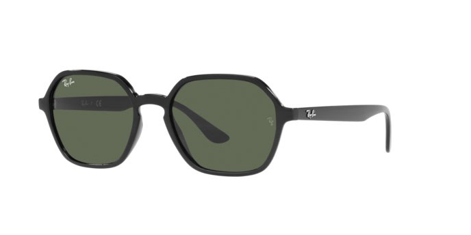 Occhiali da sole Ray-Ban RB 4361 (601/71) colore black forma irregolare lenti dark green