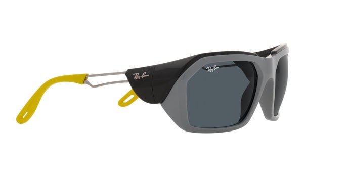 Sonnenbrillen Ray-Ban Scuderia Ferrari Collection RB 4367M (F67287) farbe grey form unregelmäßig gläser dark grey