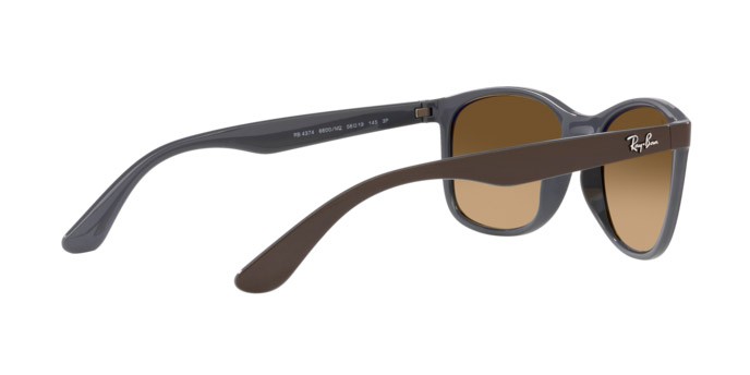 Sonnenbrillen Ray-Ban RB 4374 (6600M2) farbe brown on grey form quadratisch gläser brown gradient polar