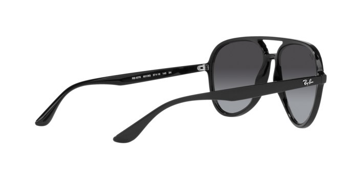 Sunglasses Ray-Ban RB 4376 (601/8G) color black shape aviator lenses grey gradient