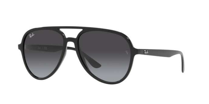 Sunglasses Ray-Ban RB 4376 (601/8G) color black shape aviator lenses grey gradient